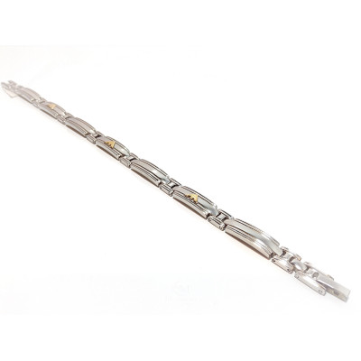 Pulsera Acero y Oro
