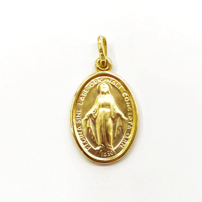 MEDALLA DE ORO VIRGEN MILAGROSA 18 MM.