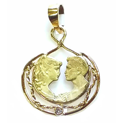 COLGANTE ORO ENAMORADOS CIRCONITA