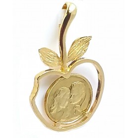 COLGANTE ORO ENAMORADOS MANZANA