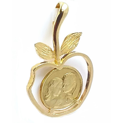 COLGANTE ORO ENAMORADOS MANZANA