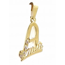 COLGANTE ORO AMOR CON CIRCONITAS