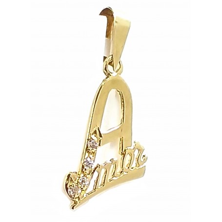 COLGANTE ORO AMOR CON CIRCONITAS