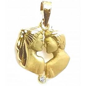 COLGANTE ORO ENAMORADOS CIRCONITA
