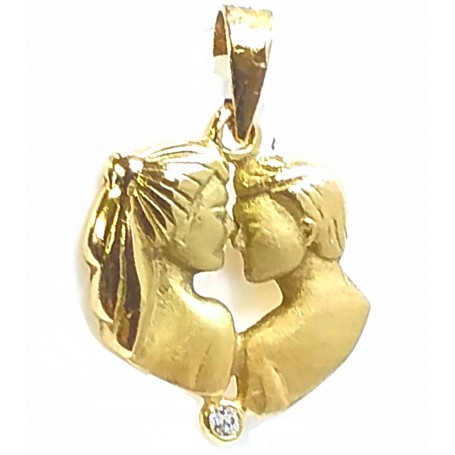COLGANTE ORO ENAMORADOS CIRCONITA