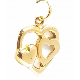 COLGANTE ORO CORAZONES