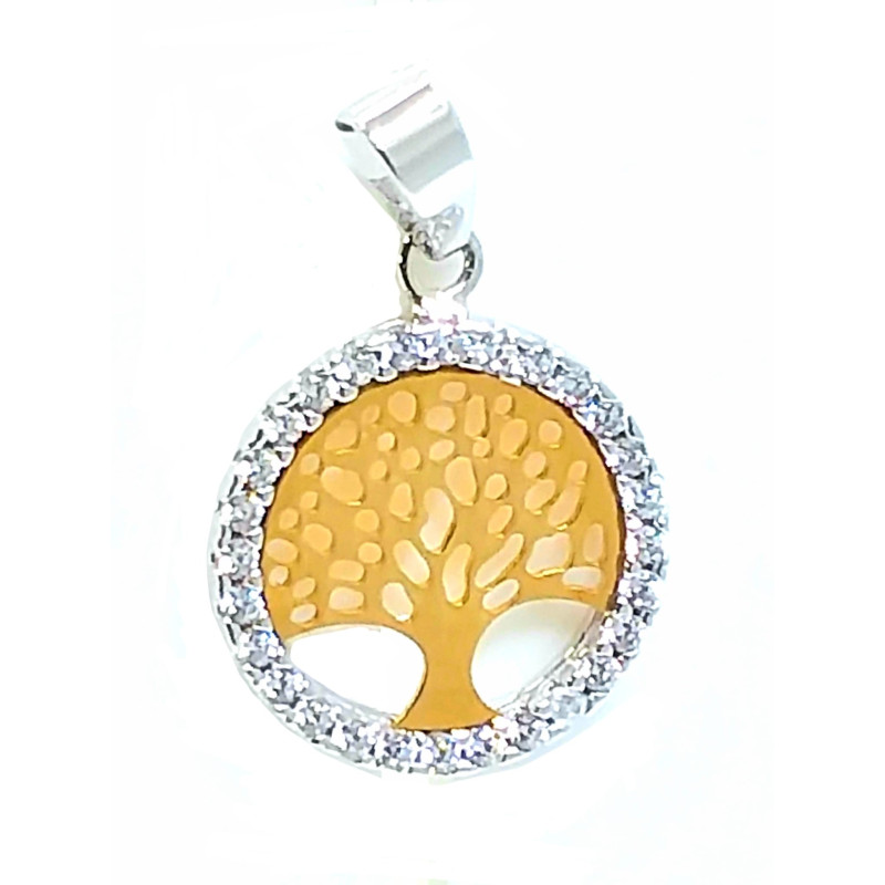 COLGANTE ORO BICOLOR ARBOL DE LA VIDA