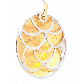 COLGANTE ORO BICOLOR CALADO