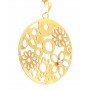 COLGANTE ORO FLORES CALADO CIRCONITA
