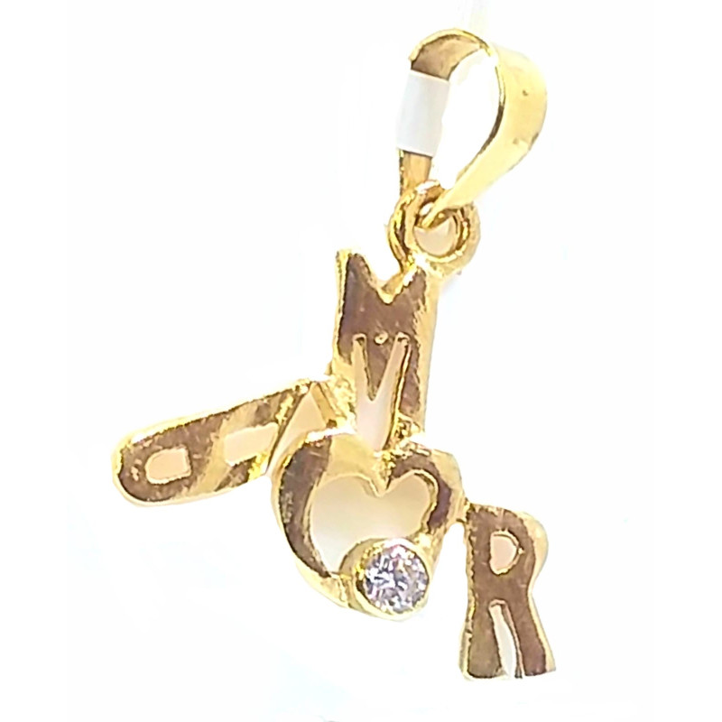 COLGANTE ORO AMOR CON CIRCONITA