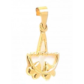 COLGANTE ORO TRAMPA CON DOS CORAZONES