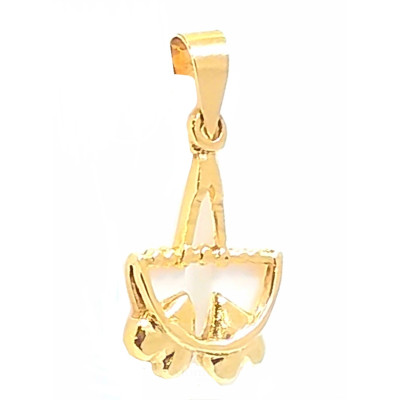 COLGANTE ORO TRAMPA CON DOS CORAZONES