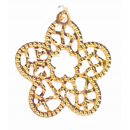 COLGANTE ORO FLOR CALADA