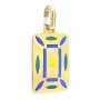 COLGANTE ORO RECTANGULAR ESMALTE