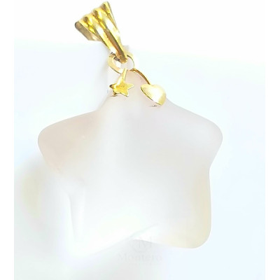 COLGANTE ORO ESTRELLA BLANCA