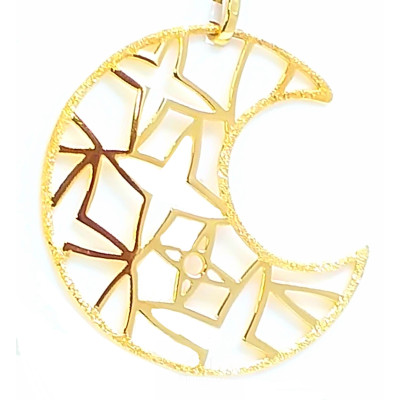 COLGANTE ORO LUNA CALADA