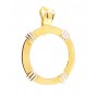 COLGANTE ORO BICOLOR CERCO MONEDA LIBRA