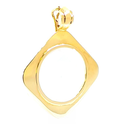 COLGANTE ORO CERCO MONEDA LIBRA