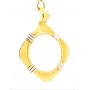 COLGANTE ORO BICOLOR CERCO MONEDA LIBRA