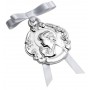 Medalla de Cuna Niño Perfil con Flores-00300059