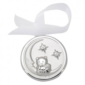 Medalla Cuna Plata Osito en la Luna-01137