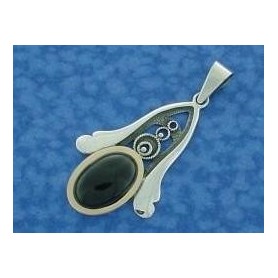 Azabache - Silver Pendant