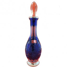Botella Licorera Bohemia Cobalto