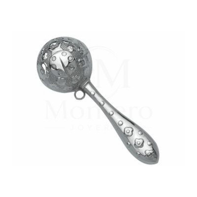 Sonajero Plata Bola Mariquita