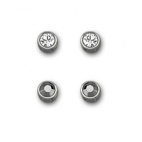 Harley Jet Hematite Pendientes