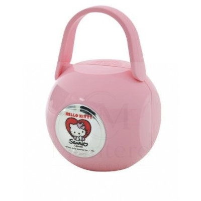 Porta Chupete Plata Hello Kitty Corazon
