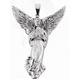 Medalla Cuna Plata Angel Guardian Alas Abiertas
