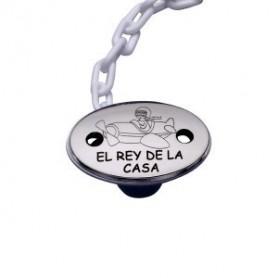 Pinza Chupete Plata El rey de la Casa