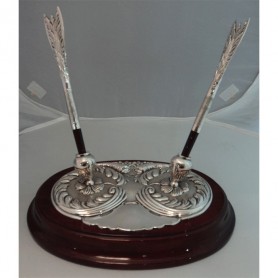 Escribania Plata Doble Pluma
