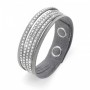 Simple Cut Alcantara black crystal Bracelet