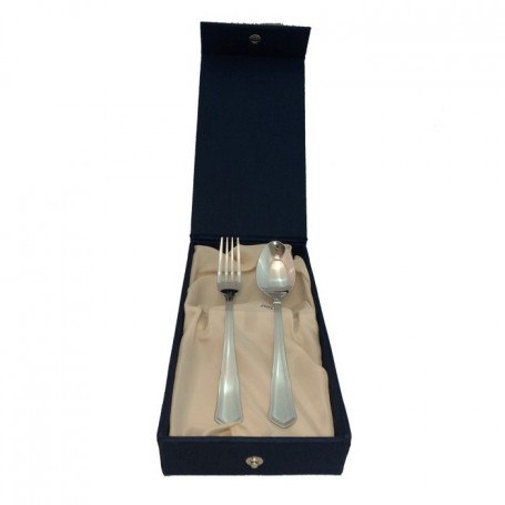 Estuche Osito Plata + Cubiertos Settecento