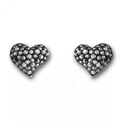 Alana Jet Hematite Pendientes