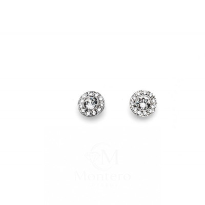 Giant round rhod. peridot Earrings