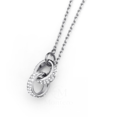 Couple rodio crystal Colgante