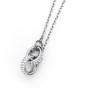 Couple rodio crystal Colgante
