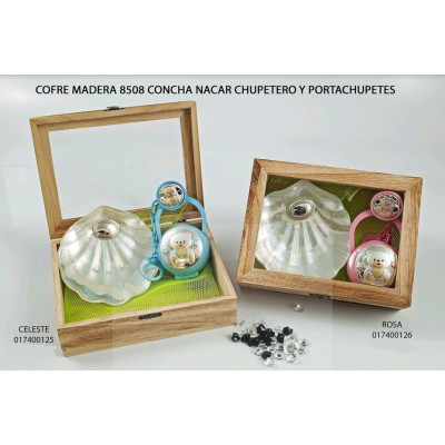 Set Infantil Concha + Cajita Chupete + Pinza