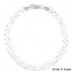 Pulsera Plata My Life Rolo 6 mm.