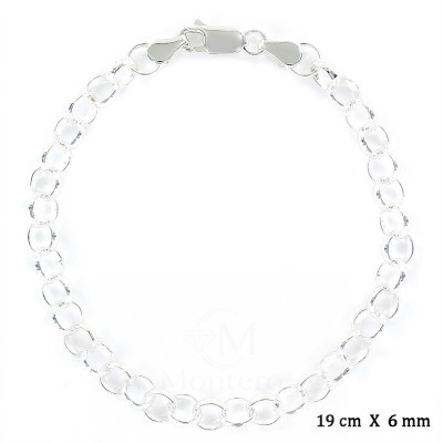 Pulsera Plata My Life Rolo 6 mm.