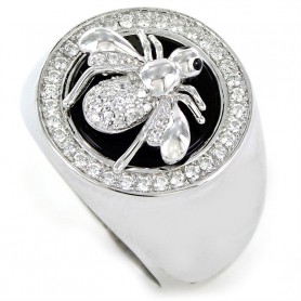 Sortija Plata Sello Abeja