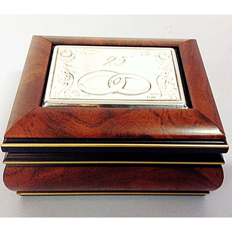 Caja Madera Plata 25 Aniversario