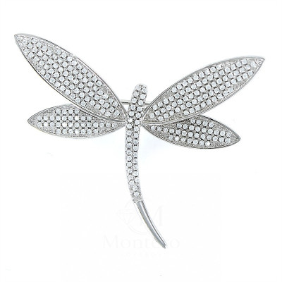Broche Plata Libélula