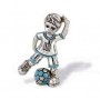 Figura Resina Baño Plata Niño Futbolista