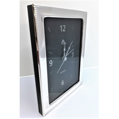 Reloj Despertador Plata Perlas