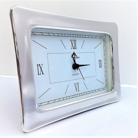 Reloj Despertador Plata Liso Apaisado