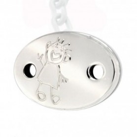 Pinza Chupete Plata Ninote