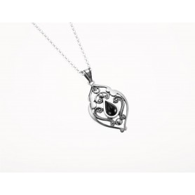 Azabache Jet Silver Pendant